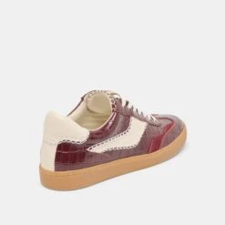 NOTICE STITCH SNEAKERS OXBLOOD CROCO EMBOSSED LEATHER(Notice Stitch Sneakers Oxblood Croco Embossed Leather) -Dolce Vita Shop DOLCEVITA SNEAKERS NOTICESTITCH OXBLOODCROCOEMBOSSEDLEATHER 03