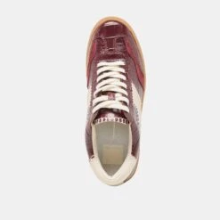NOTICE STITCH SNEAKERS OXBLOOD CROCO EMBOSSED LEATHER(Notice Stitch Sneakers Oxblood Croco Embossed Leather) -Dolce Vita Shop DOLCEVITA SNEAKERS NOTICESTITCH OXBLOODCROCOEMBOSSEDLEATHER 06