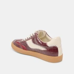 NOTICE STITCH SNEAKERS OXBLOOD CROCO EMBOSSED LEATHER(Notice Stitch Sneakers Oxblood Croco Embossed Leather) -Dolce Vita Shop DOLCEVITA SNEAKERS NOTICESTITCH OXBLOODCROCOEMBOSSEDLEATHER 08