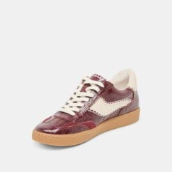 NOTICE STITCH SNEAKERS OXBLOOD CROCO EMBOSSED LEATHER(Notice Stitch Sneakers Oxblood Croco Embossed Leather) -Dolce Vita Shop DOLCEVITA SNEAKERS NOTICESTITCH OXBLOODCROCOEMBOSSEDLEATHER 09