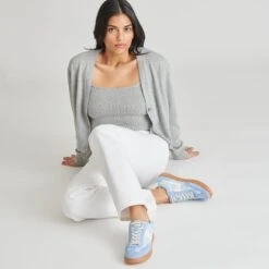 NOTICE SNEAKERS BLUE SUEDE(Notice Sneakers Blue Suede) -Dolce Vita Shop DOLCEVITA SNEAKERS NOTICE BLUESUEDE ONFOOT 03