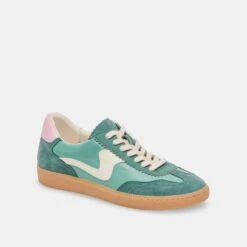 NOTICE SNEAKERS GREEN SUEDE(Notice Sneakers Green Suede) -Dolce Vita Shop DOLCEVITA SNEAKERS NOTICE WHITEGREENLEATHER 01