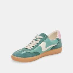 NOTICE SNEAKERS GREEN SUEDE(Notice Sneakers Green Suede) -Dolce Vita Shop DOLCEVITA SNEAKERS NOTICE WHITEGREENLEATHER 09
