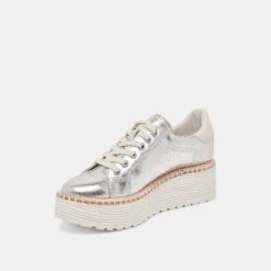 TWAIN SNEAKERS SILVER CRACKLED LEATHER(Twain Sneakers Silver Crackled Leather) -Dolce Vita Shop DOLCEVITA SNEAKERS TWAIN SILVERCRACKLEDLEATHER 08copy