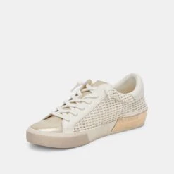 ZINA SNEAKERS BONE GOLD WOVEN(Zina Sneakers Bone Gold Woven) -Dolce Vita Shop DOLCEVITA SNEAKERS ZINA BONE GOLDWOVEN 09