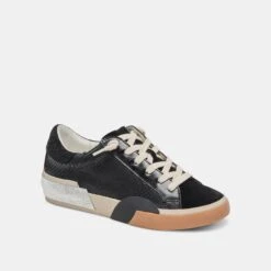 Dolce Vita ZINA SNEAKERS ONYX EMBOSSED LEATHER(Zina Sneakers Onyx Embossed Leather) -Dolce Vita Shop DOLCEVITA SNEAKERS ZINA ONYXEMBOSSEDLEATHER 01