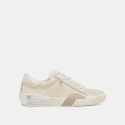 ZINA PLUSH SNEAKERS OFF WHITE WOVEN(Zina Plush Sneakers Off White Woven)