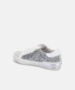 ZINA SNEAKERS SILVER GLITTER(Zina Sneakers Silver Glitter) -Dolce Vita Shop DOLCEVITA SNEAKERS ZINA SILVER GLITTER INSTEP BACK preview maxWidth 2000 maxHeight 2000