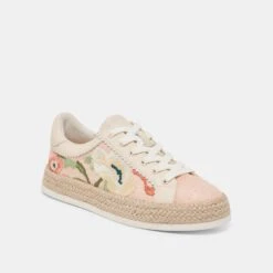 AZALIA SNEAKERS PINK FLORAL RAFFIA(Azalia Sneakers Pink Floral Raffia) -Dolce Vita Shop DOLCEVITA SNEAKER AZALIA PINKFLORALRAFFIA 01