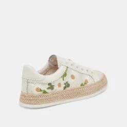 AZALIA SNEAKERS WHITE FLORAL RAFFIA(Azalia Sneakers White Floral Raffia) -Dolce Vita Shop DOLCEVITA SNEAKER AZALIA WHITEFLORALRAFFIA 03