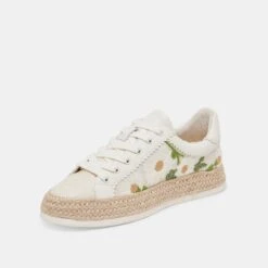 AZALIA SNEAKERS WHITE FLORAL RAFFIA(Azalia Sneakers White Floral Raffia) -Dolce Vita Shop DOLCEVITA SNEAKER AZALIA WHITEFLORALRAFFIA 08