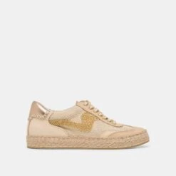 NOTICE ESPADRILLE BEAD SNEAKERS GOLD MULTI BURLAP(Notice Espadrille Bead Sneakers Gold Multi Burlap)