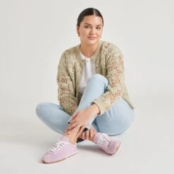 SERINA SNEAKERS LAVENDER SUEDE(Serina Sneakers Lavender Suede) -Dolce Vita Shop DOLCEVITA SNEAKER SERINA LAVENDERSUEDE ONFOOT 02