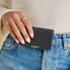 MINI-ME WALLET GREY CROCO STELLA(Mini Me Wallet Grey Croco Stella) -Dolce Vita Shop DOLCEVITA WALLETS MINI ME GREY 01
