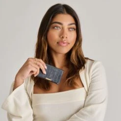 MINI-ME WALLET GREY CROCO STELLA(Mini Me Wallet Grey Croco Stella) -Dolce Vita Shop DOLCEVITA WALLETS MINI ME GREY 02