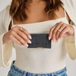 MINI-ME WALLET GREY CROCO STELLA(Mini Me Wallet Grey Croco Stella) -Dolce Vita Shop DOLCEVITA WALLETS MINI ME GREY 03