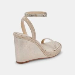 AURORA HEELS LIGHT GOLD METALLIC STELLA - Re:vita(Aurora Heels Light Gold Metallic Stella Tcifyf0rc_ Resale) -Dolce Vita Shop DOLCEVITA WEDGES AURORA LIGHTGOLDMETALICSTELLASUEDE 03