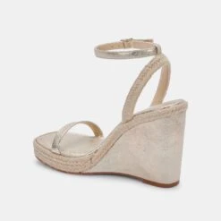 AURORA HEELS LIGHT GOLD METALLIC STELLA - Re:vita(Aurora Heels Light Gold Metallic Stella Tcifyf0rc_ Resale) -Dolce Vita Shop DOLCEVITA WEDGES AURORA LIGHTGOLDMETALICSTELLASUEDE 09