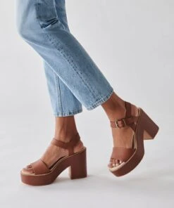 ELLY HEELS DK BROWN LEATHER - Re:vita(Elly Heels Dk Brown Leather Resale) -Dolce Vita Shop ELLY DK BROWN LEATHER 1