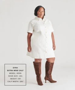 GYRA EXTRA WIDE CALF BOOTS DK BROWN SUEDE(Gyra Extra Wide Calf Boots Dk Brown Suede) -Dolce Vita Shop GESS GYRA XWC