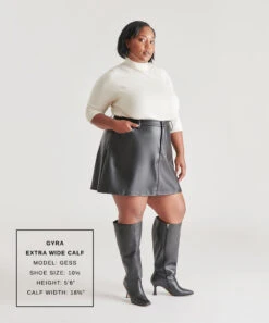 GYRA EXTRA WIDE CALF BOOTS BLACK LEATHER(Gyra Extra Wide Calf Boots Black Leather) -Dolce Vita Shop GESS GYRA XWC 2