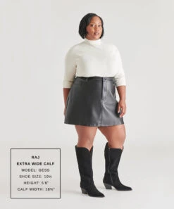 RAJ EXTRA WIDE CALF BOOTS ONYX SUEDE(Raj Extra Wide Calf Boots Onyx Suede) -Dolce Vita Shop GESS RAJ XWC