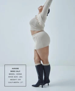 AUGGIE WIDE CALF BOOTS BLACK LEATHER(Auggie Wide Calf Boots Black Leather) -Dolce Vita Shop IONNA AUGGIE WC