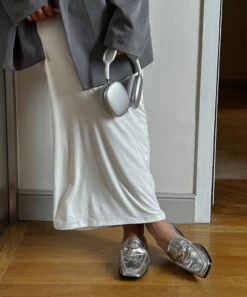 BENY WIDE FLATS SILVER DISTRESSED LEATHER(Beny Wide Flats Silver Distressed Leather) -Dolce Vita Shop JESSICASPOHR BENY SILVER 4 1 3b758cf8 87c5 4c0a 9282 cfb78a2f5502