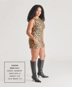 AUGGIE WIDE CALF BOOTS BLACK LEATHER(Auggie Wide Calf Boots Black Leather) -Dolce Vita Shop KENNEDY AUGGIE WC