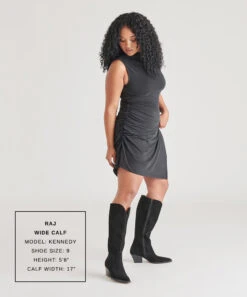 Dolce Vita RAJ WIDE CALF BOOTS ONYX SUEDE(Raj Wide Calf Boots Onyx Suede) -Dolce Vita Shop KENNEDY RAJ WC 396d4a80 9f83 4b0e 90c7 0812e5b943b7