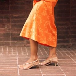 LAURY HEELS CHAMPAGNE EMBOSSED LEATHER(Laury Heels Champagne Embossed Leather) -Dolce Vita Shop LAURYCHAMPAGNE