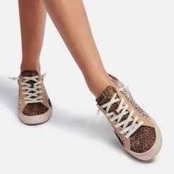 ZINA SNEAKERS LEOPARD MULTI DUSTED SUEDE - Re:vita(Zina Sneakers Leopard Multi Dusted Suede Resale) -Dolce Vita Shop ZINA LEOPARD MULTI DUSTED SUEDE ON FOOT 2