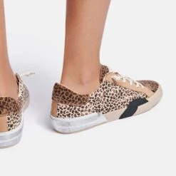ZINA SNEAKERS LEOPARD MULTI DUSTED SUEDE - Re:vita(Zina Sneakers Leopard Multi Dusted Suede Resale) -Dolce Vita Shop ZINA LEOPARD MULTI DUSTED SUEDE ON FOOT 3