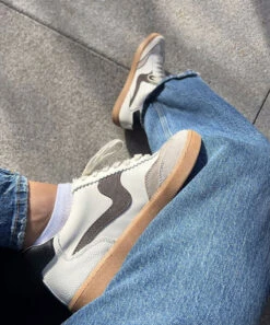 NOTICE SNEAKERS WHITE GREY LEATHER(Notice Sneakers White Grey Leather) -Dolce Vita Shop ac