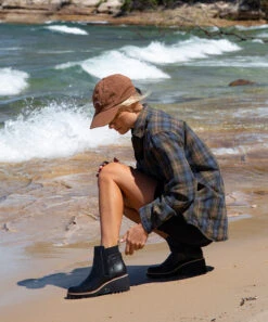 HUEY H2O BOOTS BLACK LEATHER(Huey H2o Boots In Black Leather) -Dolce Vita Shop huey h20